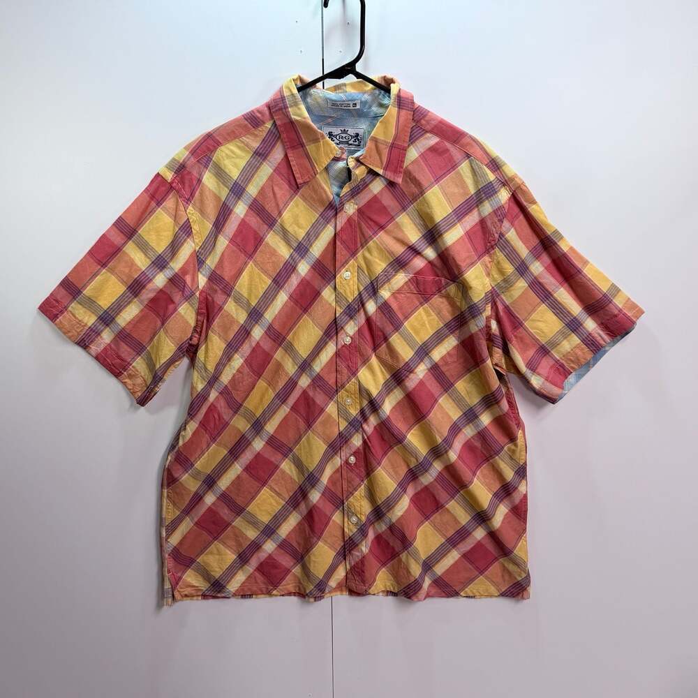 Robert Graham R&G Short Sleeve Plaid Button Up Shirt